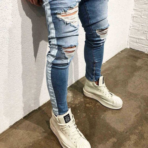men's jeans jeans kanye west destroyed knee hole side slim distressed justin bieber ripped tore up for men stripe 5e2p, Blue
men's jeans jeans kanye west destroyed knee hole side slim distressed justin bieber ripped tore up for men stripe 5e2p, Blue