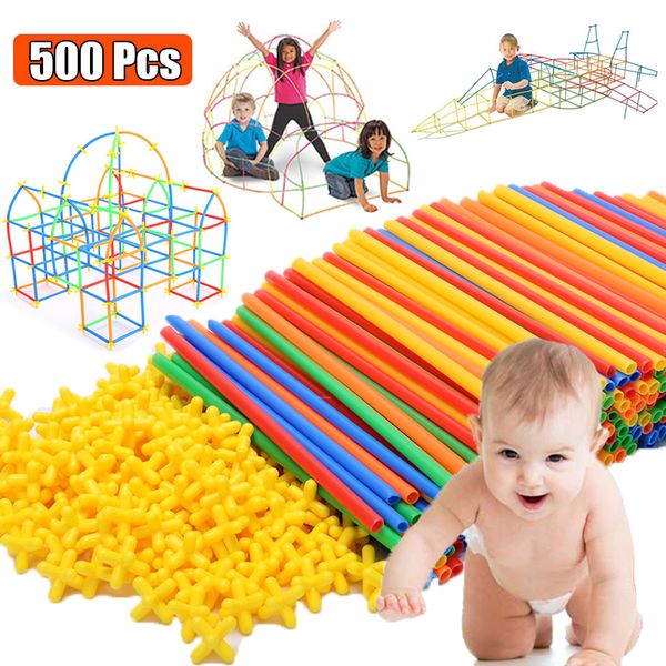 DIY straw building block plastic assembly building assembly building block childrens educational toy gift
DIY straw building block plastic assembly building assembly building block childrens educational toy gift
