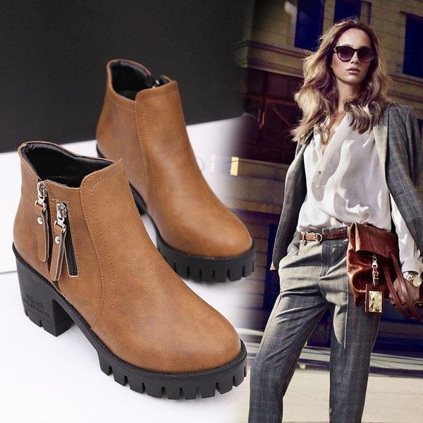boots 2021 style leather women shoes high heel autumn winter for fashion platform heels ankle, Black
boots 2021 style leather women shoes high heel autumn winter for fashion platform heels ankle, Black