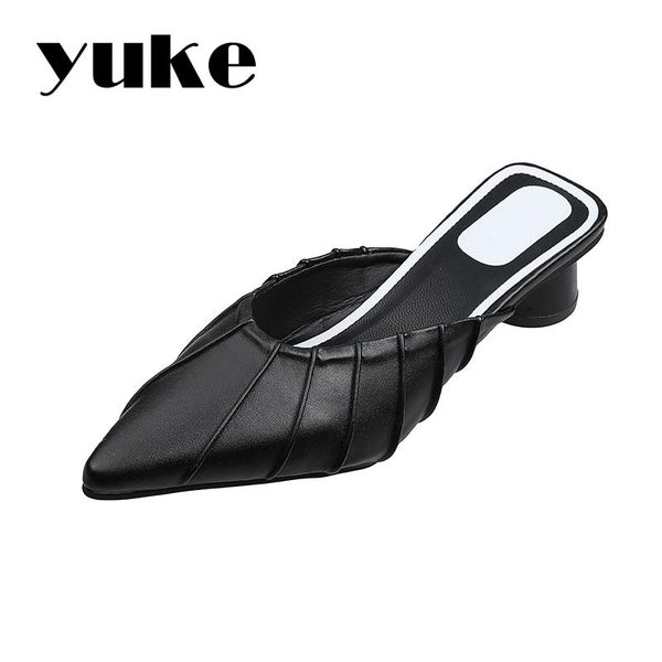 slippers yuke women's shoes modern latex solid mature shallow outside spring ladies comforrtable handmade midddle heels, Black
slippers yuke women's shoes modern latex solid mature shallow outside spring ladies comforrtable handmade midddle heels, Black