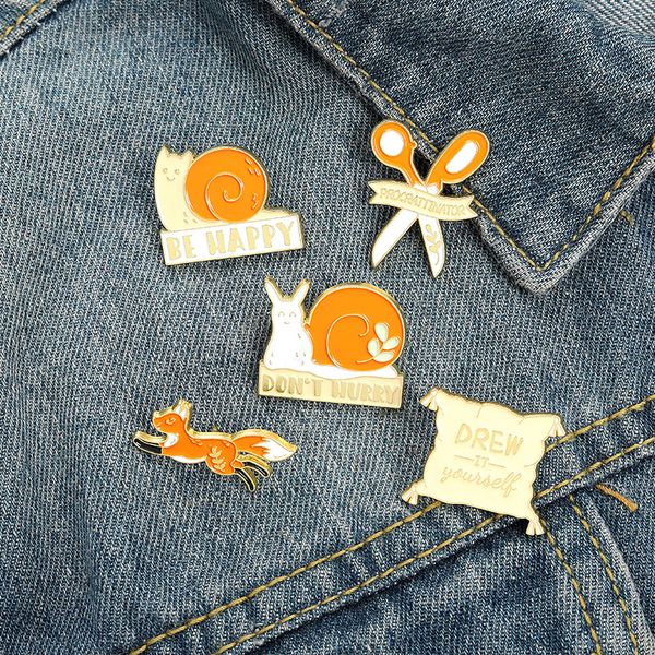 cartoon animal fox snail letter brooches geometric alloy scissors model collar pins women enamel cowboy knapsack anti light buckle badge jew, Gray
cartoon animal fox snail letter brooches geometric alloy scissors model collar pins women enamel cowboy knapsack anti light buckle badge jew, Gray