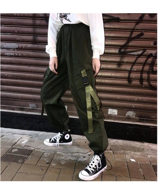 women's pants & capris hip hop streetwear women cargo high waist pocket ribbon trousers female loose fashion autumn black street, Black;white
women's pants & capris hip hop streetwear women cargo high waist pocket ribbon trousers female loose fashion autumn black street, Black;white