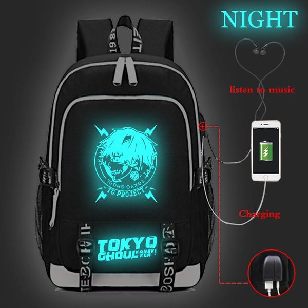 backpack tokyo ghoul luminous usb charge school bags for students girls boys teenagers lapbook bag travel mochila
backpack tokyo ghoul luminous usb charge school bags for students girls boys teenagers lapbook bag travel mochila