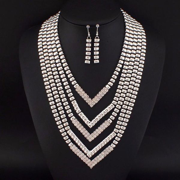 manilai jewelry sets fashion accessories alloy bubble chain rhinestones statement necklaces earrings set vintage style, Silver
manilai jewelry sets fashion accessories alloy bubble chain rhinestones statement necklaces earrings set vintage style, Silver