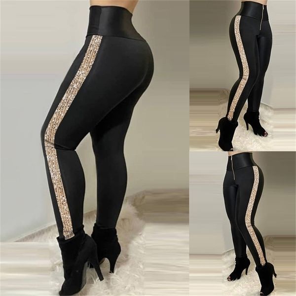 fashion women sweatpants for sport side strip design zipper decor elastic high waist spring autumn slim hips pencil pants 210915, Black;white
fashion women sweatpants for sport side strip design zipper decor elastic high waist spring autumn slim hips pencil pants 210915, Black;white