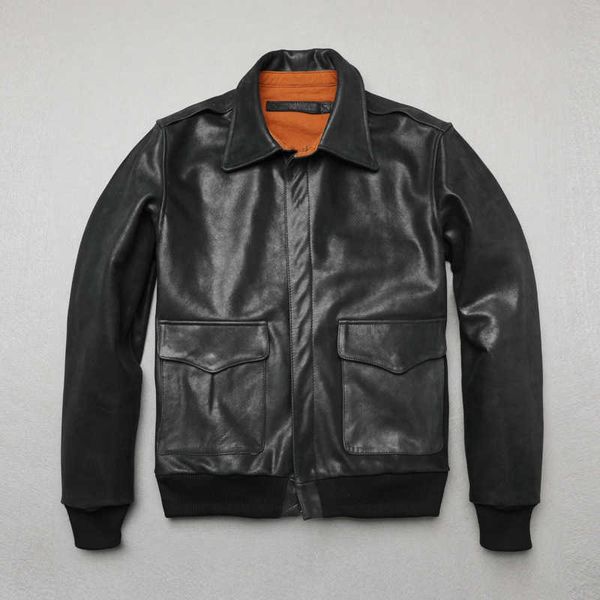 men's coats crystal cow leather male air force pilot jaet lapel large size flight suit coat, Black
men's coats crystal cow leather male air force pilot jaet lapel large size flight suit coat, Black