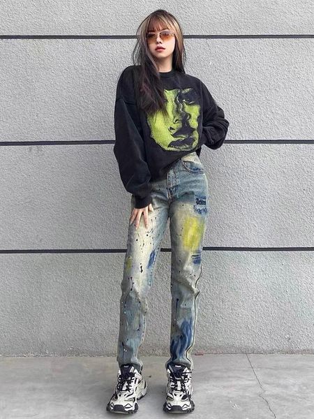 women's hoodies & sweatshirts clothing cotton sweater 3d printing korean fashion loose large size long-sleeved y2k hip-hop harajuku vi, Black
women's hoodies & sweatshirts clothing cotton sweater 3d printing korean fashion loose large size long-sleeved y2k hip-hop harajuku vi, Black