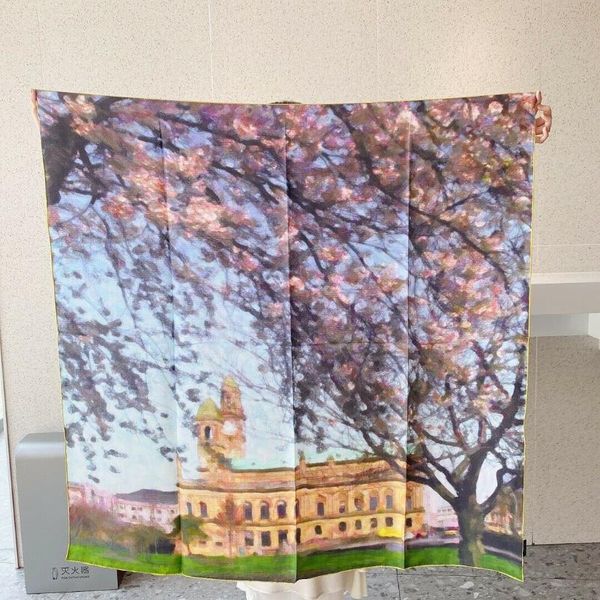 scarves 100% twill silk scarf women vintage building tree shawl hijab sand wash kerchief hand rolled elegant turban 105*105cm, Blue;gray
scarves 100% twill silk scarf women vintage building tree shawl hijab sand wash kerchief hand rolled elegant turban 105*105cm, Blue;gray