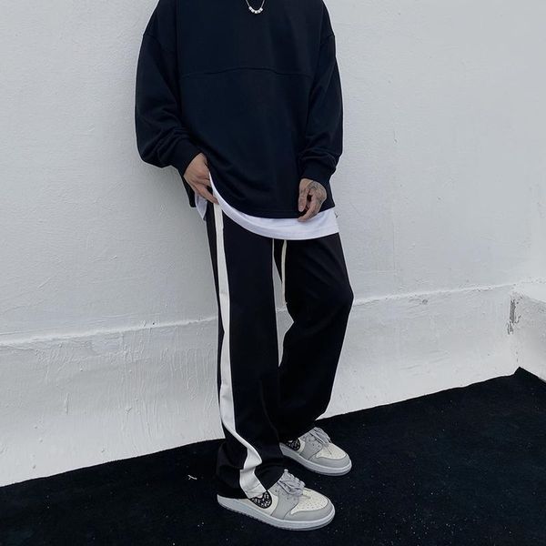 jinpang high street sports men's fashion brand straight tube fitting female couple loose splicing casual pants hip hop2021, Black
jinpang high street sports men's fashion brand straight tube fitting female couple loose splicing casual pants hip hop2021, Black