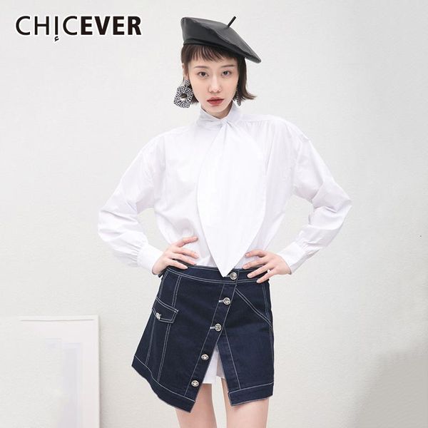 chicever white shirt for women bowknot stand collar lantern long sleeve bowknot loose oversized blouse female 2021 new clothing
chicever white shirt for women bowknot stand collar lantern long sleeve bowknot loose oversized blouse female 2021 new clothing