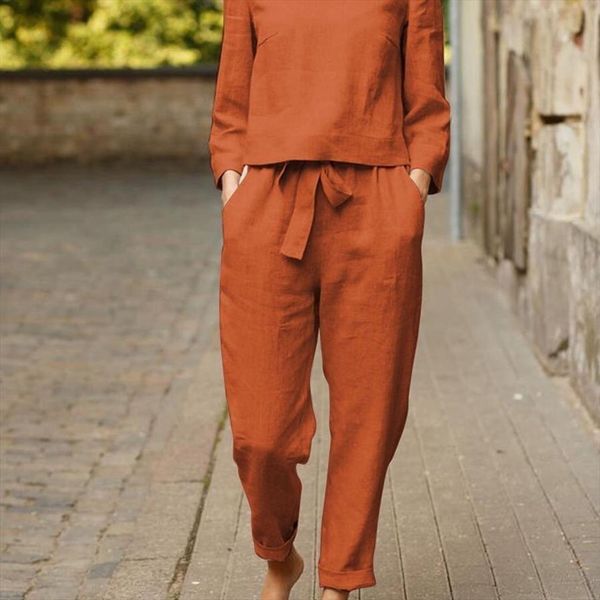 suit solid color cotton womenpant and linen spring autumn long sleeved round neck blouse wide leg pants street casual wear, White
suit solid color cotton womenpant and linen spring autumn long sleeved round neck blouse wide leg pants street casual wear, White