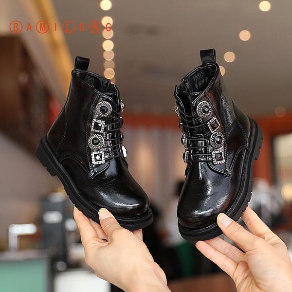 bamilong winter new korean pure color little girl middle tube british fashion boots fashion plush girls boots y561, Black;grey
bamilong winter new korean pure color little girl middle tube british fashion boots fashion plush girls boots y561, Black;grey