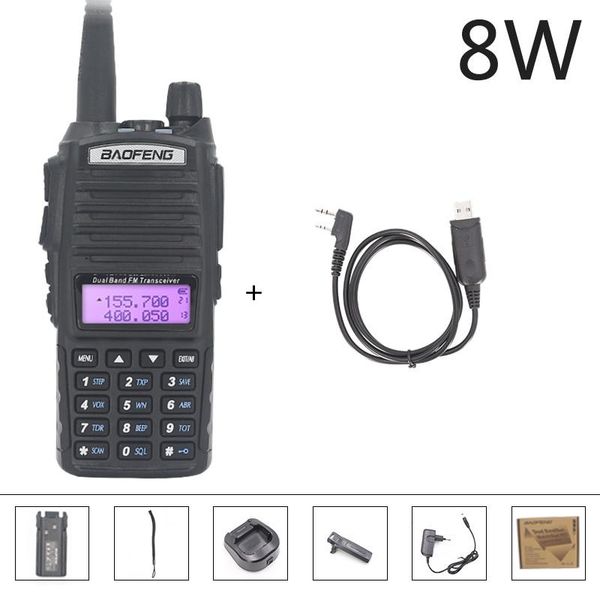 walkie talkie baofeng uv-82 portable ham radio 10 km bf-uv 82 8w powerful tri uv82 good as uv-9r
walkie talkie baofeng uv-82 portable ham radio 10 km bf-uv 82 8w powerful tri uv82 good as uv-9r