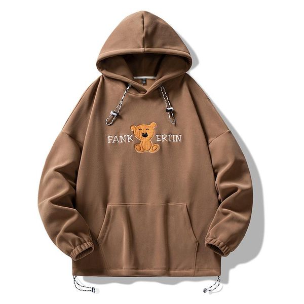 men's hoodies & sweatshirts autumn polar fleece hooded sweatwear women loose bear pattern embroidery craft pullover large size m-6xl, Black
men's hoodies & sweatshirts autumn polar fleece hooded sweatwear women loose bear pattern embroidery craft pullover large size m-6xl, Black