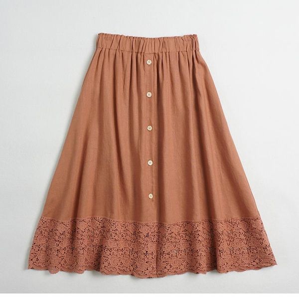 skirts japan style cotton linen solid color embroidery big hem skirt literature mid-length elastic waist, Black
skirts japan style cotton linen solid color embroidery big hem skirt literature mid-length elastic waist, Black