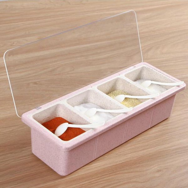 storage bottles & jars 1set kitchen seasoning box condiment container rack spice jar 4 cells with spoon accessories organizer
storage bottles & jars 1set kitchen seasoning box condiment container rack spice jar 4 cells with spoon accessories organizer