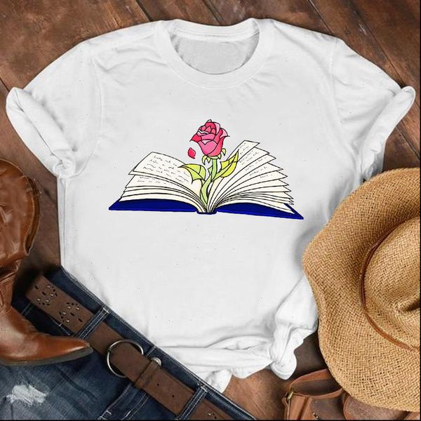 women lady book love flower floral fashion 90s printing shirt clothes tshirt tee womens print t graphic t shirt, White
women lady book love flower floral fashion 90s printing shirt clothes tshirt tee womens print t graphic t shirt, White