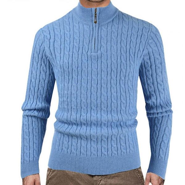 men's sweaters men knitwear trendy slim fit turtleneck stand collar winter sweater, White;black
men's sweaters men knitwear trendy slim fit turtleneck stand collar winter sweater, White;black
