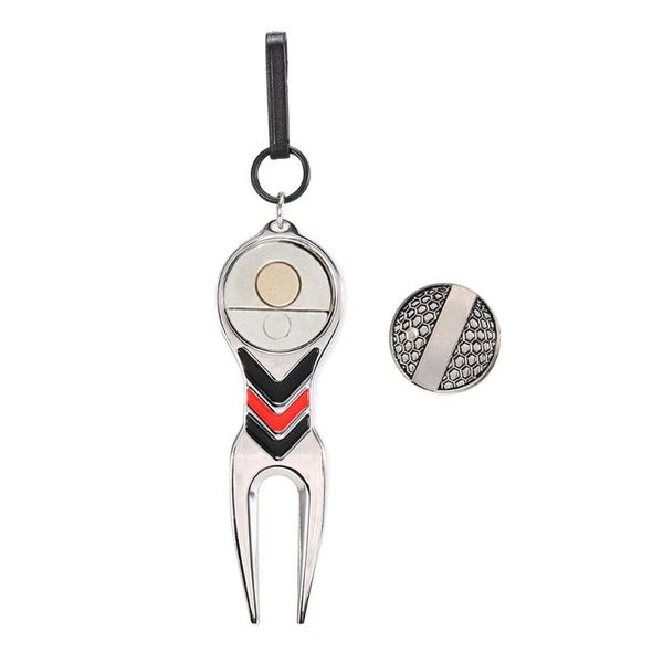 golf training aids divot repair tool pitchfork pitch groove cleaner accessories