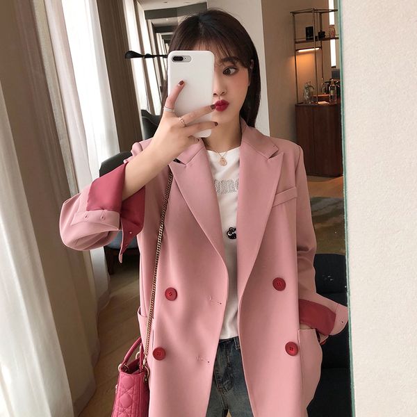 new arrival fashion women plus size casual korean autumn work style blazers simple wild trend sweet pink loose coat 8mjt, White;black
new arrival fashion women plus size casual korean autumn work style blazers simple wild trend sweet pink loose coat 8mjt, White;black