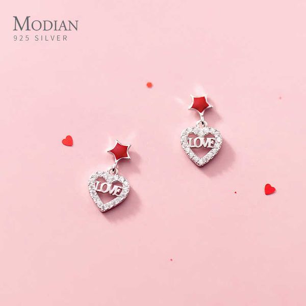 lovely red star drop earring for women retro 925 sterling silver clear cz letter love hearts dangle earrings fine jewelry 210707
lovely red star drop earring for women retro 925 sterling silver clear cz letter love hearts dangle earrings fine jewelry 210707