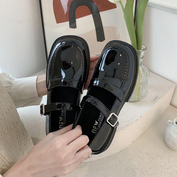 Sweet Style Low Heel Mary Janes Shoes Woman Square Toe Buckle Single Shoes 2021 Spring New Fashion Bright Black ShoesDress Shoes, Matte black
Sweet Style Low Heel Mary Janes Shoes Woman Square Toe Buckle Single Shoes 2021 Spring New Fashion Bright Black ShoesDress Shoes, Matte black