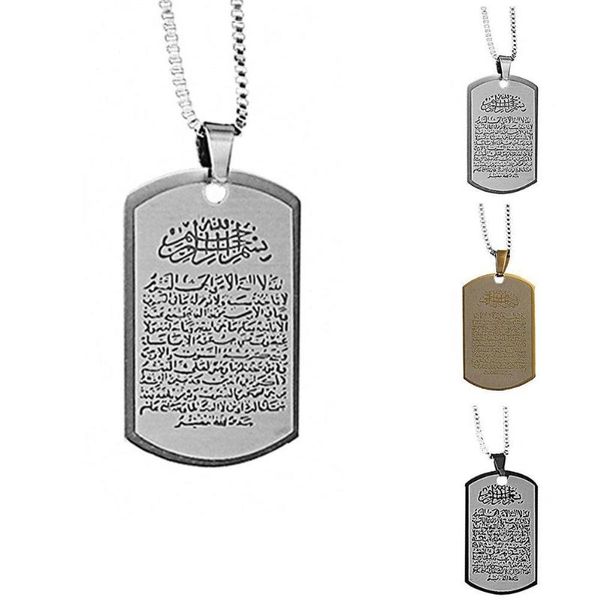 pendant necklaces muslim tag necklace with titanium steel religion women gifts metal for men jewelry j0f8, Silver
pendant necklaces muslim tag necklace with titanium steel religion women gifts metal for men jewelry j0f8, Silver