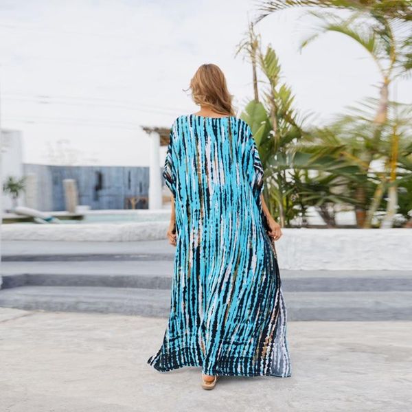 casual dresses women irregular tie-dye striped beach dress sunscreen swimsuit cover up half sleeves split loose kaftan bathing suit, Black;gray
casual dresses women irregular tie-dye striped beach dress sunscreen swimsuit cover up half sleeves split loose kaftan bathing suit, Black;gray