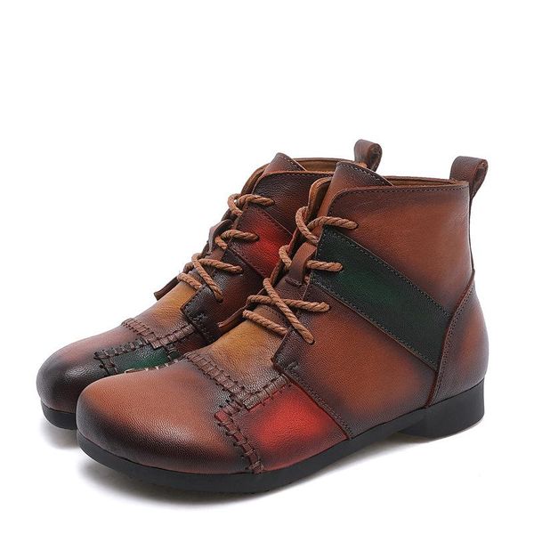 boots azptan 2021 fashion retro high shoes color matching personalized short flat bottom lace up women's, Black
boots azptan 2021 fashion retro high shoes color matching personalized short flat bottom lace up women's, Black
