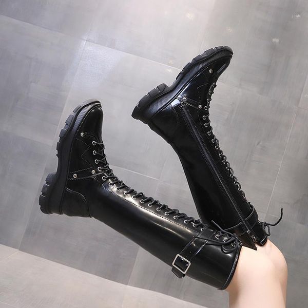 boots fashion women cross-tied patent leather autumn winter knee high woman zipper platform botas mujer black1, Black
boots fashion women cross-tied patent leather autumn winter knee high woman zipper platform botas mujer black1, Black