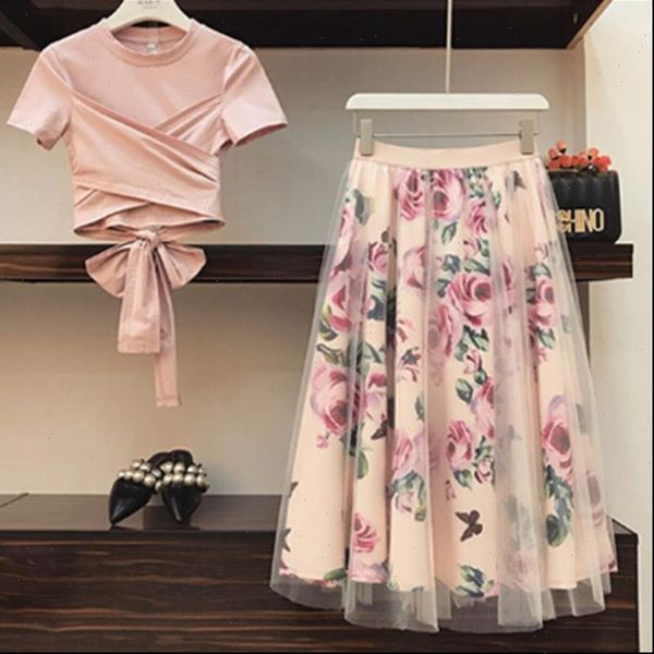 hma 2021 new fashion designer runway sets summer womens short sleeve pink women rose print mesh skirt 2 piece set, Gray
hma 2021 new fashion designer runway sets summer womens short sleeve pink women rose print mesh skirt 2 piece set, Gray
