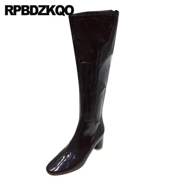 boots knee high long chunky fashion white round toe waterproof black thick patent leather tall designer shoes women luxury 2021
boots knee high long chunky fashion white round toe waterproof black thick patent leather tall designer shoes women luxury 2021