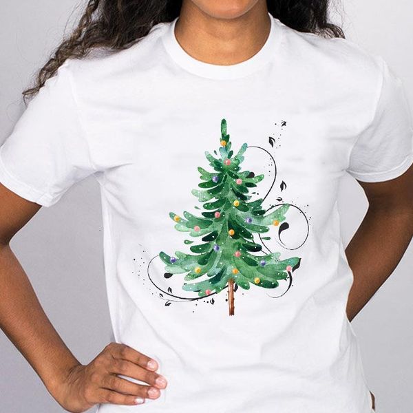 women graphic watercolor tree holiday short sleeve printing merry christmas tees clothes print lady female t shirt t-shirt, White
women graphic watercolor tree holiday short sleeve printing merry christmas tees clothes print lady female t shirt t-shirt, White