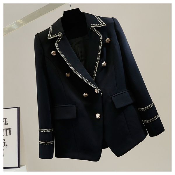 double-breasted for women tight casual waist personality new design lady white blazer jacket 2lzb, White;black
double-breasted for women tight casual waist personality new design lady white blazer jacket 2lzb, White;black
