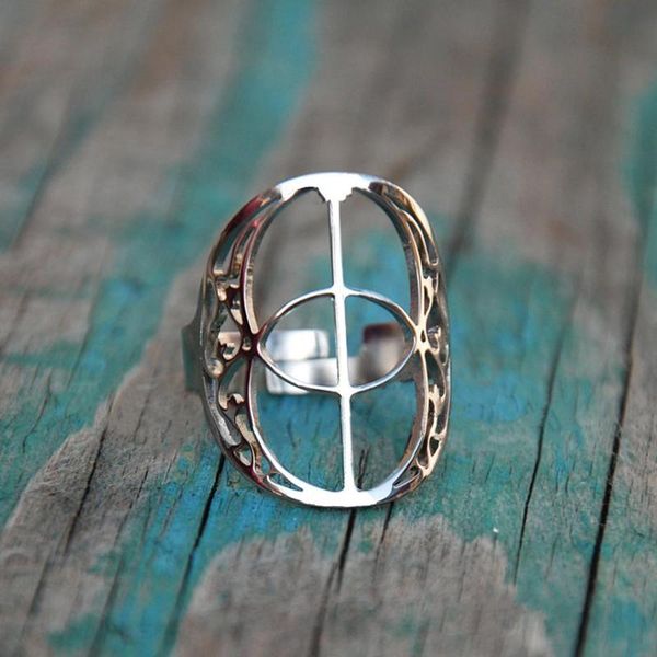 cluster rings vesica pisces ring to adjust size silver plated fashion science sacred geometry jewelry for women, Golden;silver
cluster rings vesica pisces ring to adjust size silver plated fashion science sacred geometry jewelry for women, Golden;silver