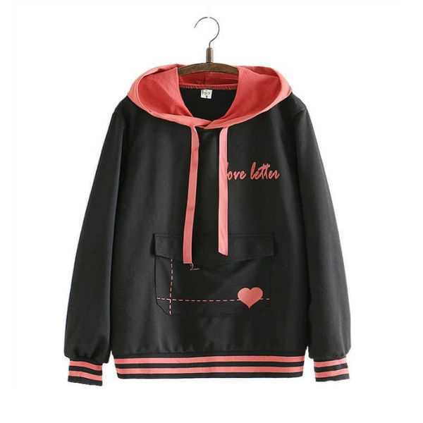 merry pretty women letter print drawstring hooded sweatshirts spring long sleeve pocket patchwork pullover femme hoodies 210526, Black
merry pretty women letter print drawstring hooded sweatshirts spring long sleeve pocket patchwork pullover femme hoodies 210526, Black