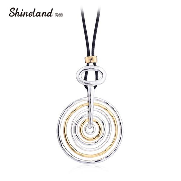 pendant necklaces shineland fashion long round circle necklace women black pu leather punk statement collares largos clothing accessories, Silver
pendant necklaces shineland fashion long round circle necklace women black pu leather punk statement collares largos clothing accessories, Silver