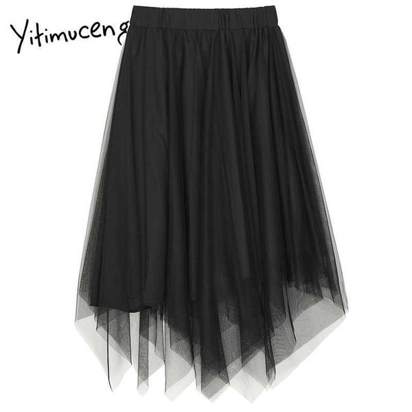 yitimuceng irregular black gauze skirt women high waist mini solid summer office lady french fashion skirts 210601
yitimuceng irregular black gauze skirt women high waist mini solid summer office lady french fashion skirts 210601