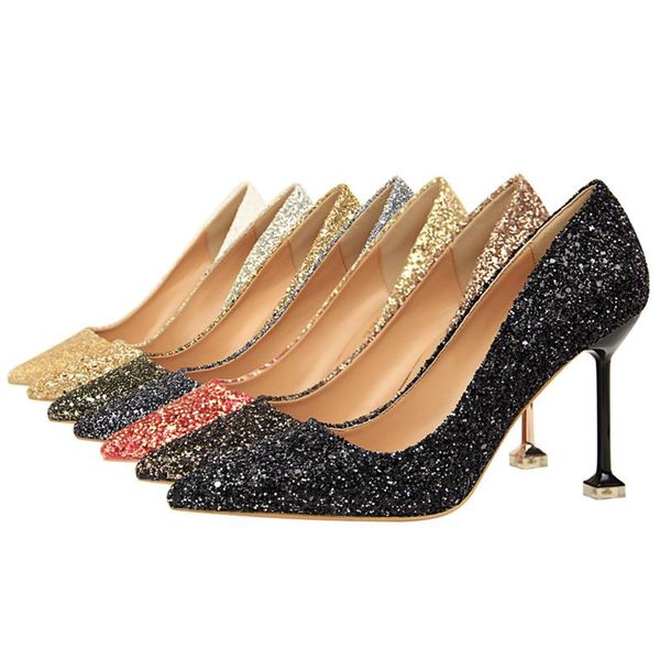 elegant women's shoes gradient 7 colors stiletto with high heels shallow mouth pointed toe sequins women's pumps, Black
elegant women's shoes gradient 7 colors stiletto with high heels shallow mouth pointed toe sequins women's pumps, Black