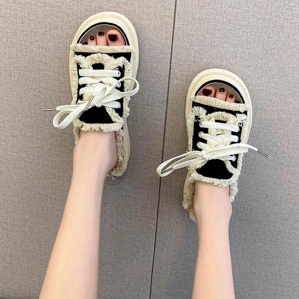 slippers zapatillas de mujer slipper women flat 2021 fashion canvas platform shoes hollow ladies open toe sandals, Black
slippers zapatillas de mujer slipper women flat 2021 fashion canvas platform shoes hollow ladies open toe sandals, Black