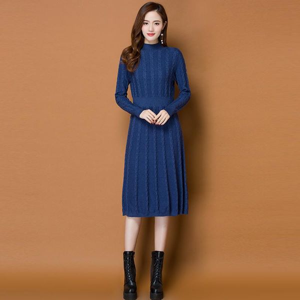 casual dresses 2021 style ladies winter long sleeve belt dress autumn turtleneck solid knit, Black;gray
casual dresses 2021 style ladies winter long sleeve belt dress autumn turtleneck solid knit, Black;gray