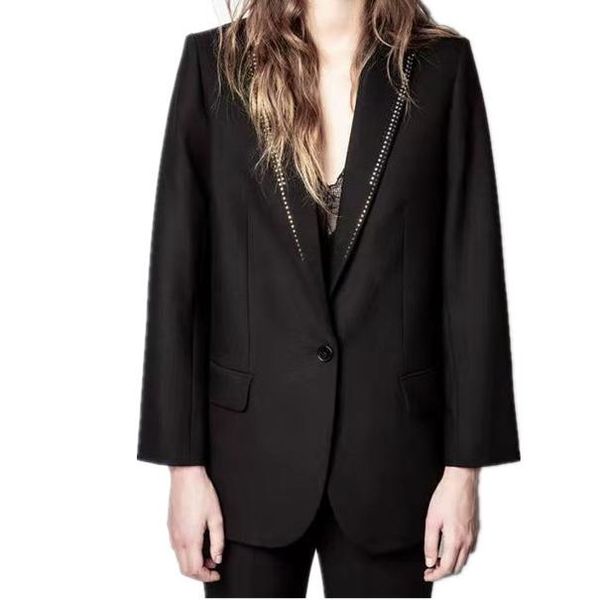 collar front sleeve split all-match jacket single button fashion suit casual women's suits & blazers, White;black
collar front sleeve split all-match jacket single button fashion suit casual women's suits & blazers, White;black