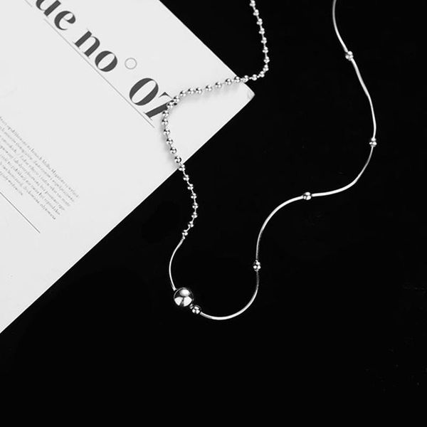 chains simple stainless steel silver color bead choker necklace korean fashion jewelry gothic girls clavicle chain for woman
chains simple stainless steel silver color bead choker necklace korean fashion jewelry gothic girls clavicle chain for woman