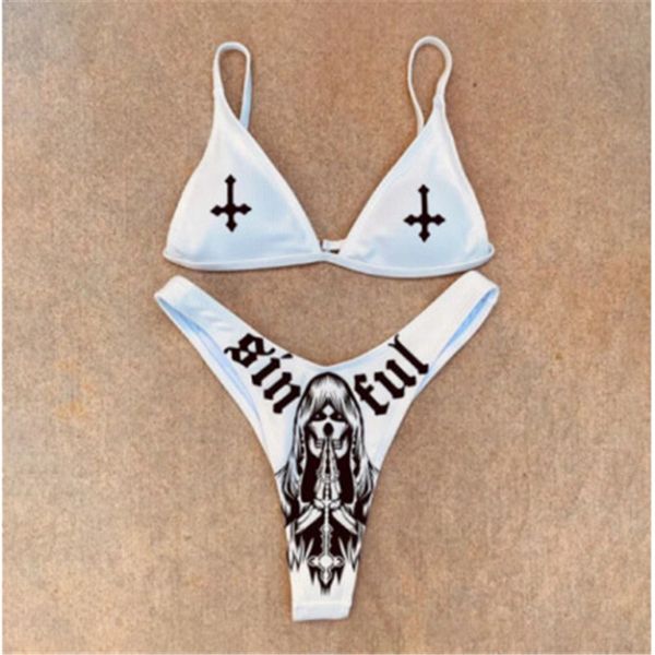 pattern printing bikini womens funny printed bikini deep v-neck sling with triangle bottoms swimsuits explosion hot, Black;white
pattern printing bikini womens funny printed bikini deep v-neck sling with triangle bottoms swimsuits explosion hot, Black;white