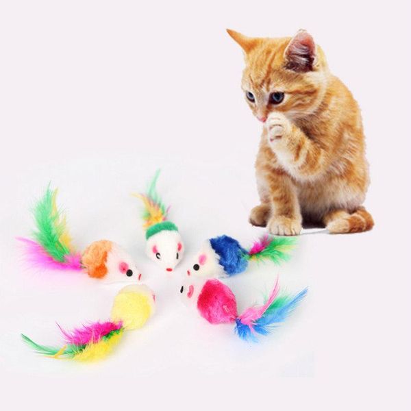 cat toys 5pcs/lot plush squeaky mice dog pet soft fleece colorful feather tail interactive false mouse playing for cats
cat toys 5pcs/lot plush squeaky mice dog pet soft fleece colorful feather tail interactive false mouse playing for cats