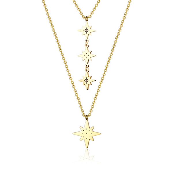chains 316l titanium steel six blind star hollow double necklace acier inoxydable bijoux 18k gold stainless, Silver
chains 316l titanium steel six blind star hollow double necklace acier inoxydable bijoux 18k gold stainless, Silver