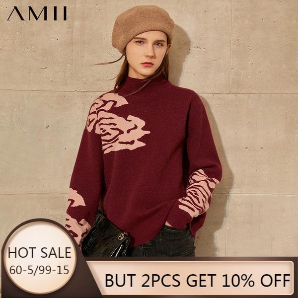 women's sweaters amii minimalism autumn winter for women fashion floral thick turtleneck sweater female pullover 12070586, White;black
women's sweaters amii minimalism autumn winter for women fashion floral thick turtleneck sweater female pullover 12070586, White;black