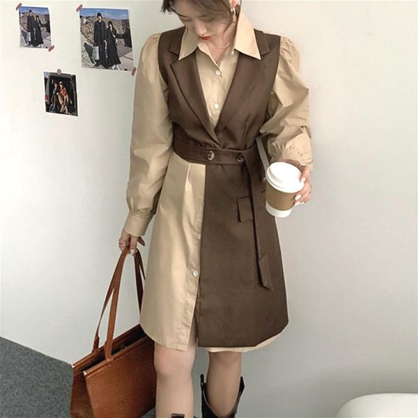 casual dresses elegant dress women office lady blazers mini female designer belt long sleeve one piece korean 2021 autumn, Black;gray
casual dresses elegant dress women office lady blazers mini female designer belt long sleeve one piece korean 2021 autumn, Black;gray