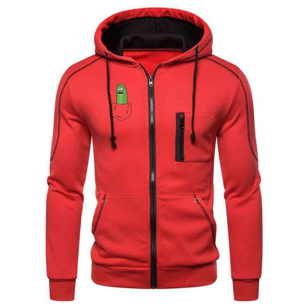 men's hoodies & sweatshirts 2021 autumn sportswear casual men anime printed fashion jacket coat fleece cardigan zip pocket s-3xl, Black