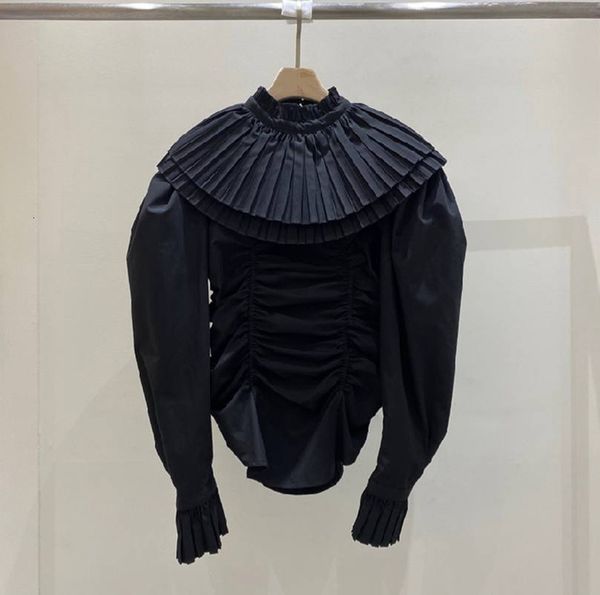 2021 spring and autumn new solid stand ruffles full pleated loose shirt blouse women 1dyr, White;black
2021 spring and autumn new solid stand ruffles full pleated loose shirt blouse women 1dyr, White;black